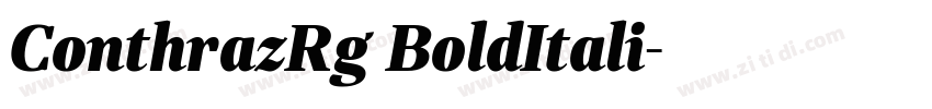 ConthrazRg BoldItali字体转换